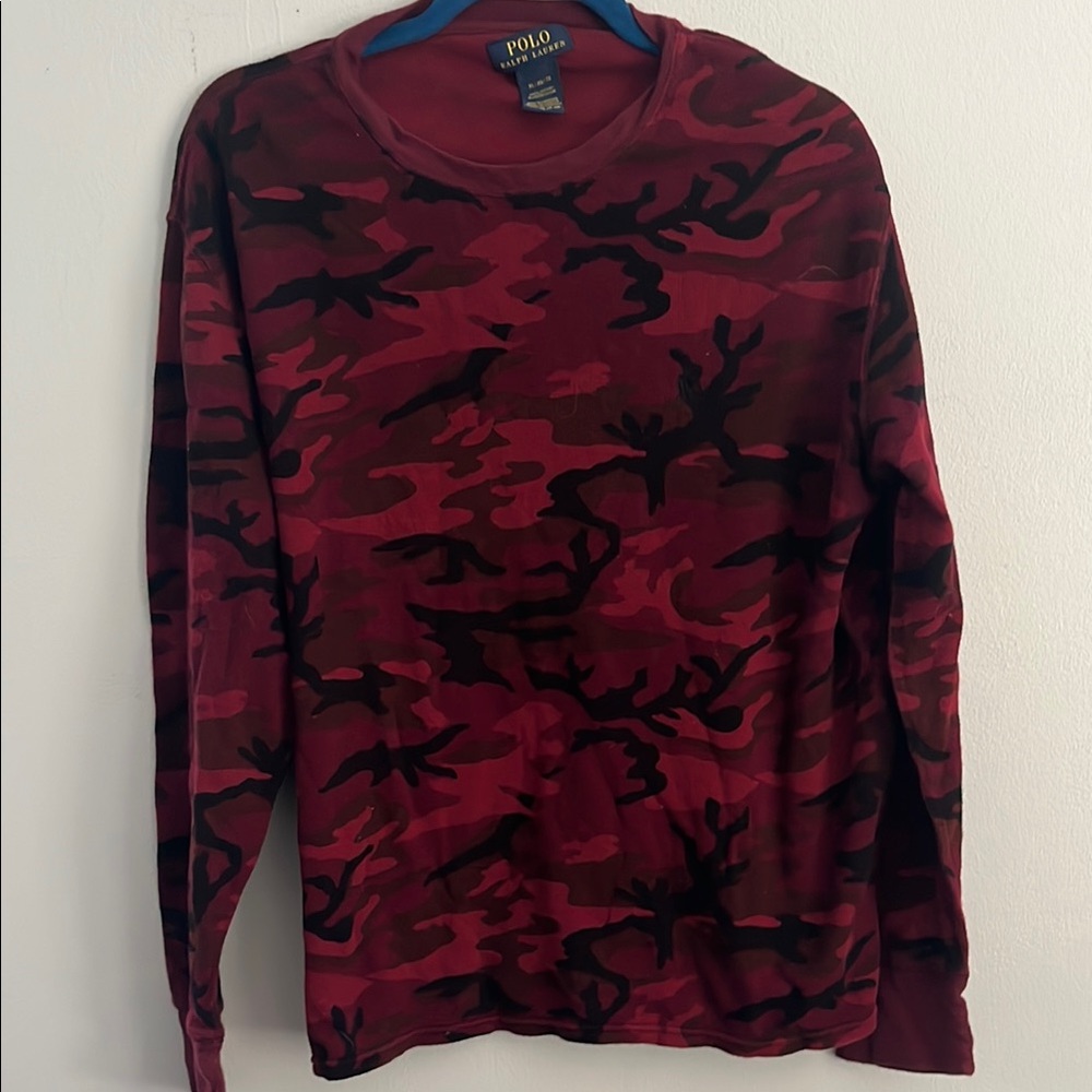Polo by Ralph Lauren Men's Red Camouflage Shirt